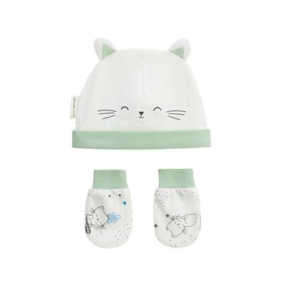 Bonnet bébé et moufles anti-griffures Chatmallow PETIT BEGUIN