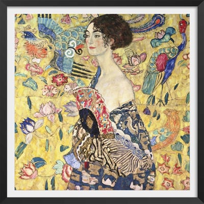Poster La femme à l'éventail - Gustav Klimt HEXOA