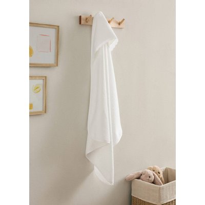 Drap de bain enfant à capuche broderie à fleurs MANGO HOME