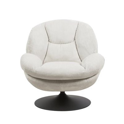 Fauteuil pivotant velours côtelé ZAGO