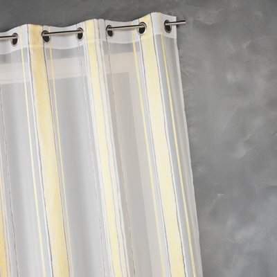Voilage en jacquard à fines rayures verticales HOME MAISON
