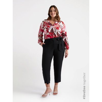 Pantalon en viscose LENZING™ ECOVERO™ avec une ceinture à nouer sur le côté FIORELLA RUBINO