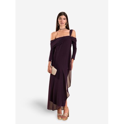 Robe midi sans bretelles avec manches AMÉLIE THE-ARE