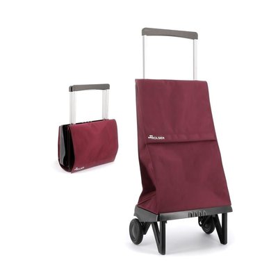 PLEGAMATIC MF - Chariot de course pliable 2 roues, aubergine chic et pratique, idéal pour vos courses quotidiennes - Aubergine ROLSER