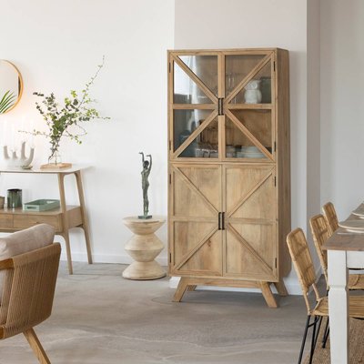 Vitrine en bois de manguier  THALIA MADE IN MEUBLES 