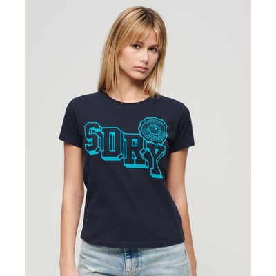 T-shirt ajusté floqué Varsity SUPERDRY