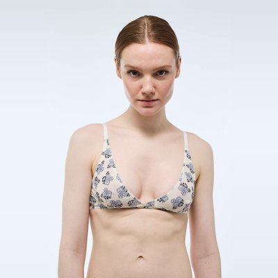 Soutien-gorge triangle foulard AUDE en tulle imprimé MONOPRIX