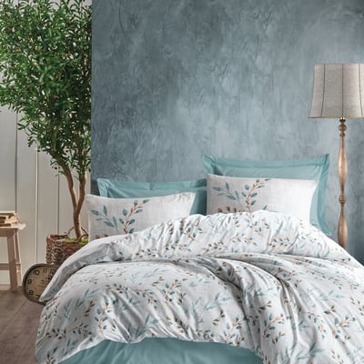 Parure housse de couette coton imprimée végétal, Lendell C DESIGN HOME TEXTILE
