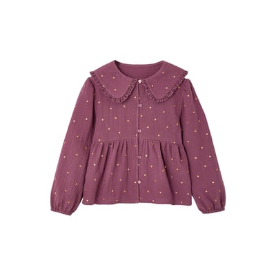 Chemise gaze de coton col brodé VERTBAUDET
