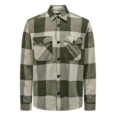 Surchemise droite en flanelle à carreaux Milo ONLY & SONS