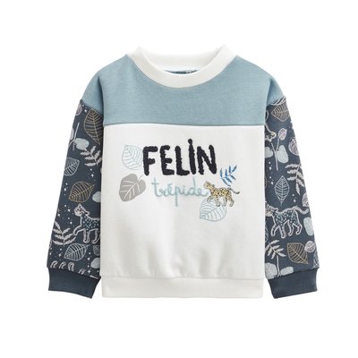 Sweat-shirt bébé en molleton Félintrépide PETIT BEGUIN