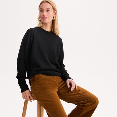 Cashmere Crew Neck Fine Knit Jumper ANNE WEYBURN