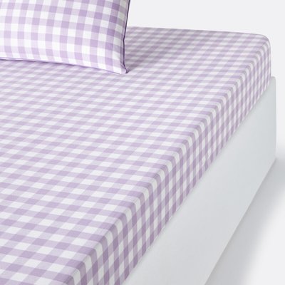 Fixleintuch Veldi violett, Baumwolle, Umschlag 30 cm LA REDOUTE INTERIEURS