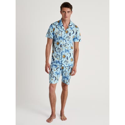 Ensemble Tissus Boubou -Couleur En Carreaux Imprimé - Blanc + Noir - Manche Courte Pour Homme