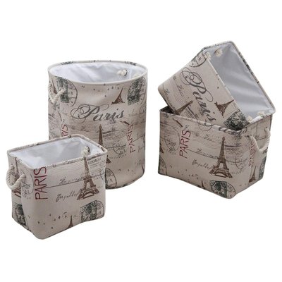 Panier à linge Paris avec corbeilles en jute (Lot de 4) AUBRY GASPARD