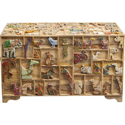 Coffre animaux en manguier, ZOO KARE DESIGN