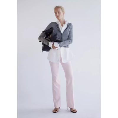 Pantalon flare taille normale MANGO