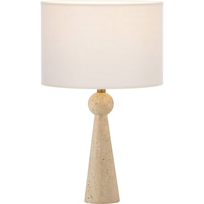 Lampe de table marbre travertin  doré style contemporain RECOLLECTION
