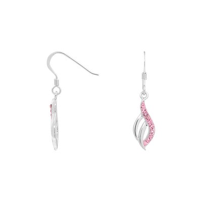 Boucles d'oreilles en argent 925 et cristal CLEOR