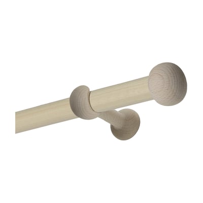 Kit tringle à rideaux en bois hêtre D28 mm MOBOIS
