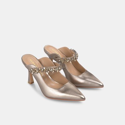 Chaussures à talons aiguilles décolletées avec bande de strass ALMA EN PENA