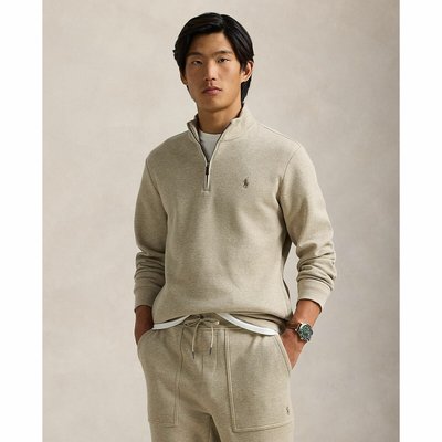 Pull demi-zippé à maille double en piqué POLO RALPH LAUREN