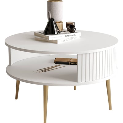 Table basse ronde à lamelles PIVIANO RECOLLECTION