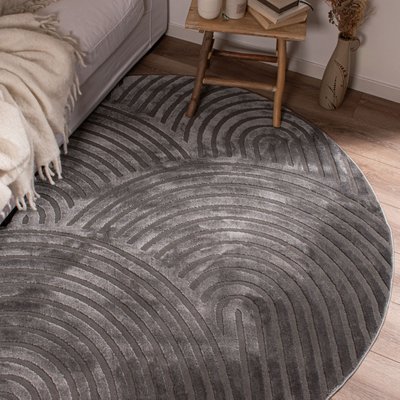 Tapis de salon rond aux motifs arqués BIANCA NAZAR RUGS