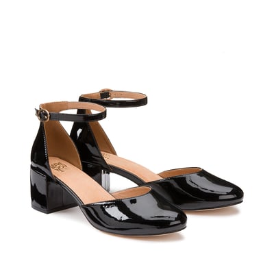 Ballerines MYMA Cuir Noir Taille 37 - Petit Talon, Occasion, Style à Enfiler