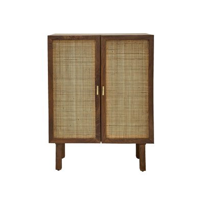 Buffet en manguier et cannage 68 cm 2 portes  RAPHAEL BERAH GETAH
