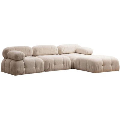 Canapé d'angle en tissu Bubble Crème HANAH HOME
