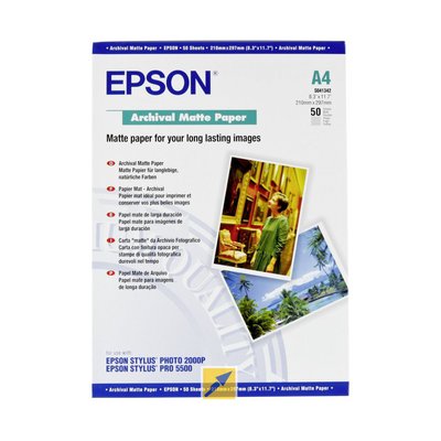 EPSON Papier photo mat archival A4 50 feuilles 192g