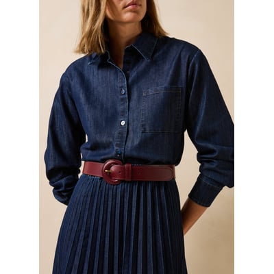 Ceinture en cuir boucle ronde LA FEE MARABOUTEE