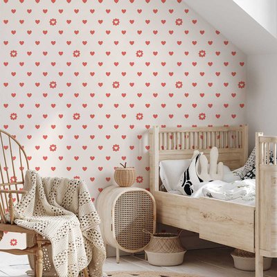 Papier peint amour coeur HEXOA