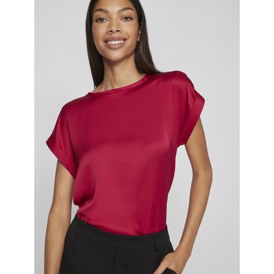 T-shirt satiné, col rond VILA