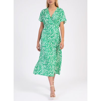 Robe midi imprimée cache-cœur OZAKA AN'GE