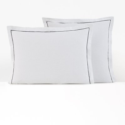 Metis Bourdon Cotton and Washed Linen Pillowcase LA REDOUTE INTERIEURS