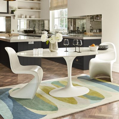 Tapis salon et chambre fait à la main en laine motif géométrique UN AMOUR DE TAPIS