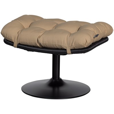 Pouf de jardin en aluminium et rotin VIVE WOOOD