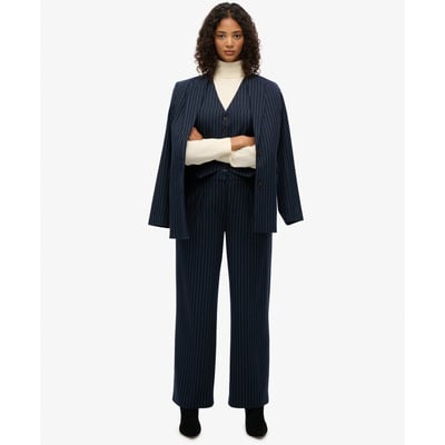 Pantalon Pinstripe Taille Haute Coupe Classique SUPERDRY