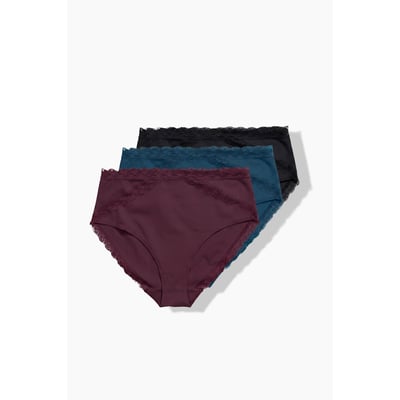Lot de 3 culottes midi, ceinture en dentelle ULLA POPKEN