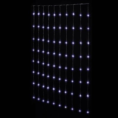 Rideau de façade extérieur 190x200cm blanc froid 400 LED + transfo FEERIC LIGHTS & CHRISTMAS