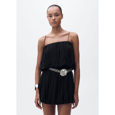 Robe courte froncée effet ballon MANGO