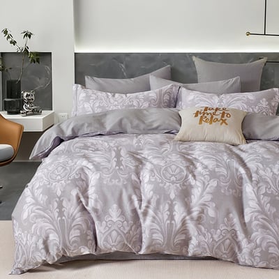 Parure housse de couette en percale de coton, Barceline C DESIGN HOME TEXTILE