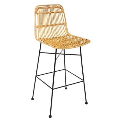 Chaise de bar haute en rotin kubu (lot de 2) PIER IMPORT