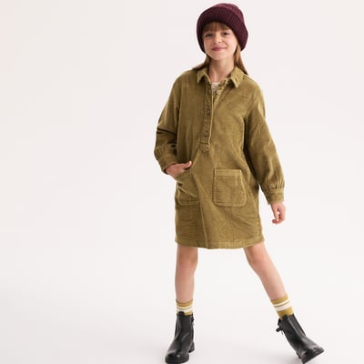 Платье прямое из велюра с длинными рукавами LA REDOUTE COLLECTIONS