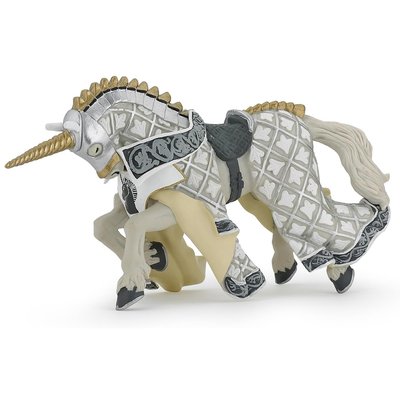 Cheval maître des armes cimier licorne PAPO