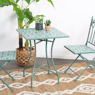 Table de jardin motif carré 58 cm GRENADE PIER IMPORT