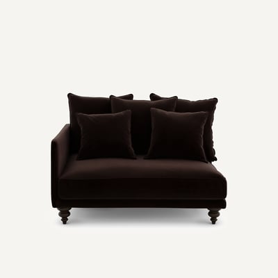 Demi canapé velours, Lazare AM.PM