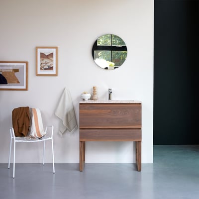 Meuble Salle De Bain en Noyer massif, EDGAR TIKAMOON